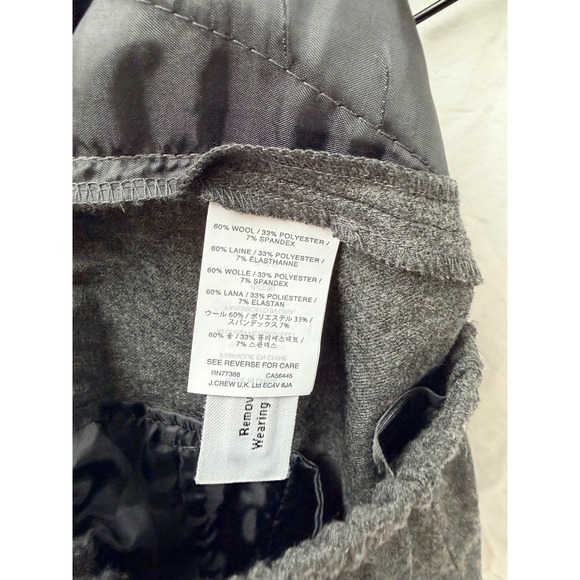 J.Crew Womens Wool Blend Jogger Pants Charcoal Gray Heather Size 4 Drawstring - Picture 6 of 9